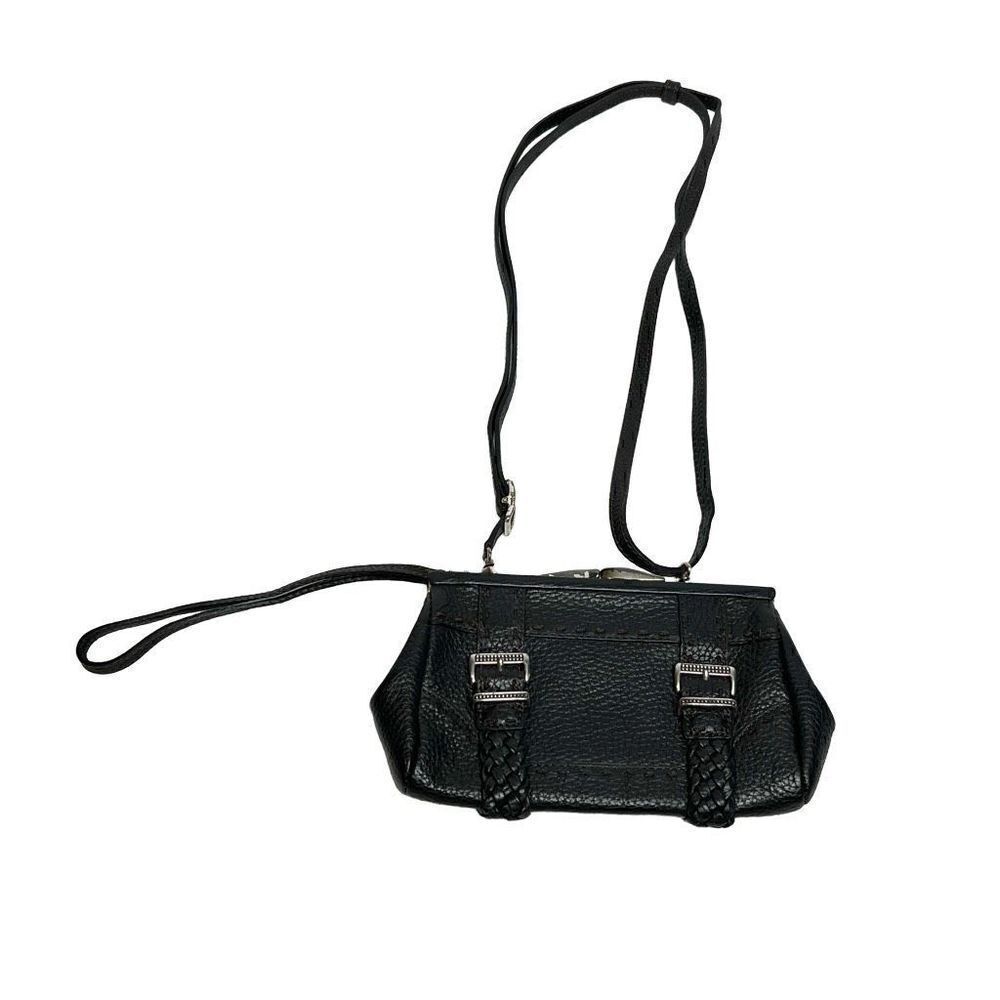 Brighton black leather Dorset pouch crossbody bag